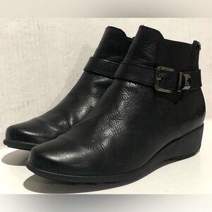 Mephisto Stefania Black Leather Booties